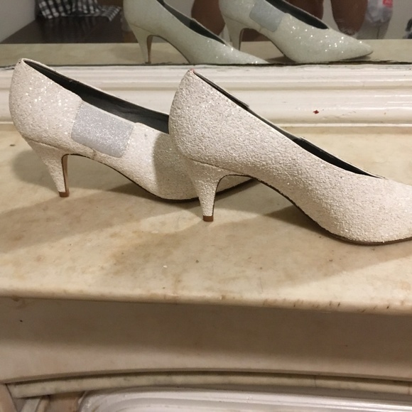 Free People White Glitter Heel 8.5 - Picture 5 of 5